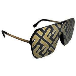 Sunglasses Shield Visor FF Logo Studded Accents‎ Designer